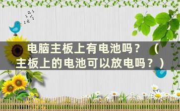 电脑主板上有电池吗？ （主板上的电池可以放电吗？）